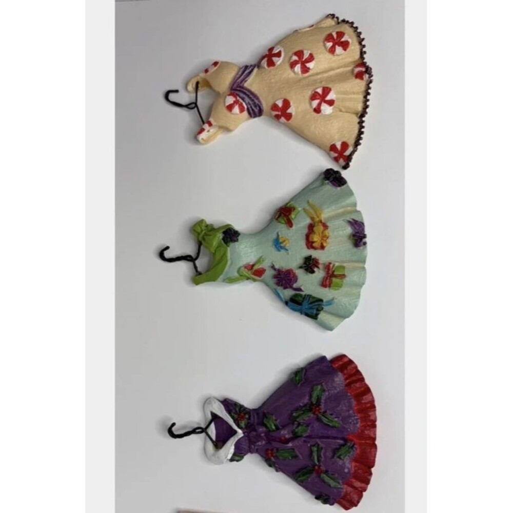 Vintage American Greetings The Finishing Touch Christmas Dress Couture Ornaments